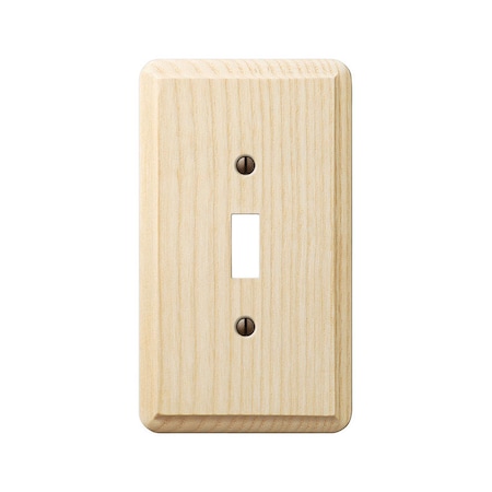 Amerelle Wall Plate, Number of Gangs: 1 Ash Wood, Unfinished Finish, Beige 401T